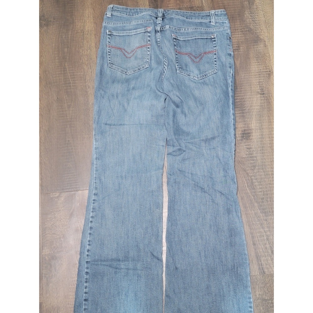 Harley Davidson Motorcycle Womens Denim Jeans Flare Leg Blue Size‎ 8 Long - Picture 10 of 11